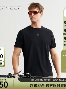 SPYDER夏季新品男子TRAINING透气户外休闲运动短袖T恤24ES471M