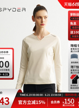 SPYDER蜘蛛秋冬女士MOUNTAIN LIFE修身保暖运动长袖T恤24CF412W