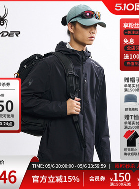 SPYDER蜘蛛秋冬男弹力登山尼舒适防泼水夹克休闲运动外套25MF107M