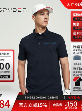 SPYDER蜘蛛春夏男子SKI LIFE运动短袖T恤翻领商务POLO衫24CS413M