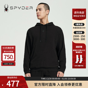 SPYDER蜘蛛春秋男子SKI LIFE华夫格休闲连帽套头运动卫衣24CS317M