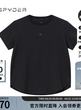 SPYDER蜘蛛春夏女子URBAN LIFE休闲运动舒适短袖圆领T恤24CS414W