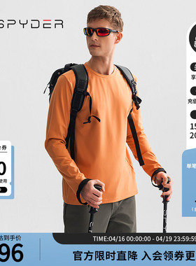 SPYDER蜘蛛春夏男子HIKING圆领套头舒适休闲长袖T恤25MS437M