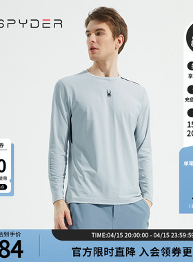 SPYDER蜘蛛男子圆领套头拼接TRAINING 长袖T恤23CS425M
