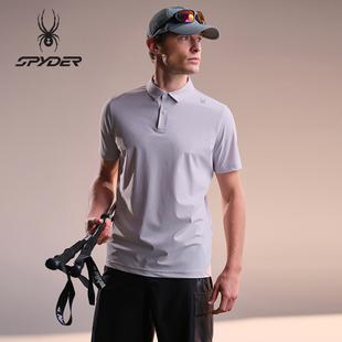 SPYDER蜘蛛春夏男子凉感经编布舒适短袖翻领POLO衫02OE26102KM