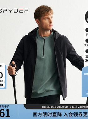 SPYDER蜘蛛秋冬男子MOUNTAIN LIFE针织保暖连帽夹克外套24MF103M