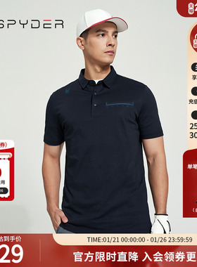 SPYDER蜘蛛春夏男子SKI LIFE运动短袖T恤翻领商务POLO衫24CS413M