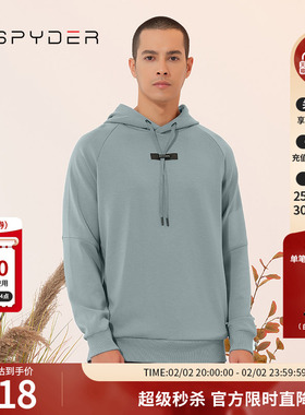 SPYDER蜘蛛秋冬男子TRAINING中意简约保暖连帽长袖卫衣23CF305M