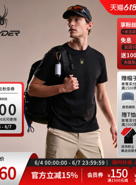 SPYDER蜘蛛春夏男子URBAN LIFE舒适休闲印花圆领短袖T恤24ES481M