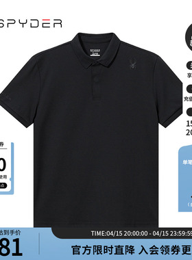 SPYDER蜘蛛春夏男URBAN LIFE弹力针织修身翻领短袖POLO衫24CS417M