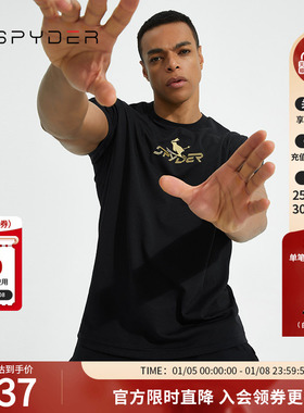 SPYDER蜘蛛秋冬男女款SKI LIFE新年套头印花短袖圆领T恤22CF435U