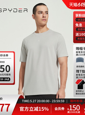 SPYDER蜘蛛春夏男子URBAN LIFE休闲直筒宽松纯色短袖T恤24MS409M