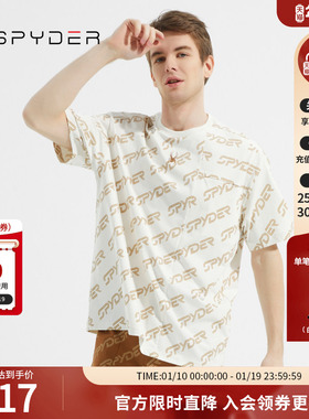 SPYDER蜘蛛男子圆领经典配色宽松舒适356 STYLET恤23CS447M