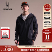 SPYDER蜘蛛秋冬男子运动夹克防风透湿连帽硬壳冲锋衣外套25EF119M
