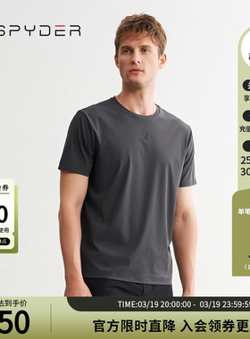 SPYDER蜘蛛春夏男TRAINING简洁弹力干爽休闲短袖圆领T恤24ER471M