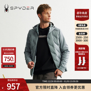 SPYDER蜘蛛秋冬男MOUNTAIN 连帽羽绒服24MF235M LIFE舒适保暖短款