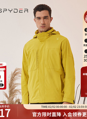 SPYDER新品男子URBAN LIFE户外防风透气外套休闲弹力夹克23CF107M