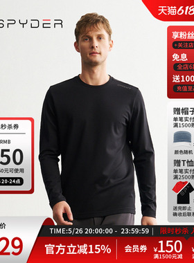 SPYDER蜘蛛秋冬男MOUNTAIN LIFE简洁休闲运动长袖圆领T恤24MF415M