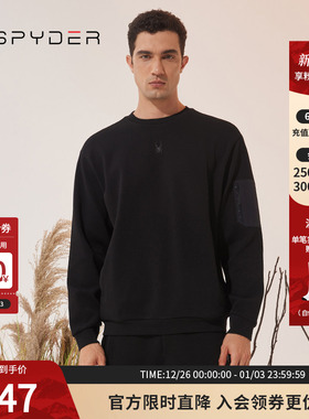 SPYDER新品男子URBAN LIFE加厚保暖卫衣秋冬圆领上衣23CF307M