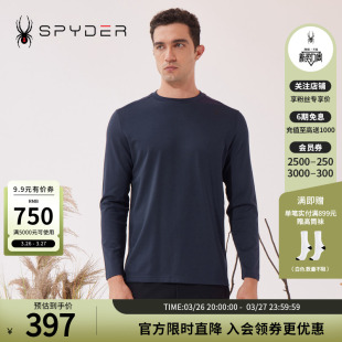 T恤23MF427M LIFE弹力针织打底长袖 SPYDER新品 男子URBAN