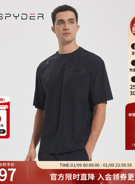 SPYDER蜘蛛春夏男356 STYLE简约休闲圆领舒适亲肤短袖T恤23CS419M