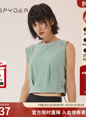 SPYDER蜘蛛春夏女356 STYLE亲肤透气运动宽松圆领无袖T恤23CS436W
