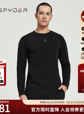 SPYDER新品男子TRAINING运动长袖T恤休闲圆领打底衫24CS427M