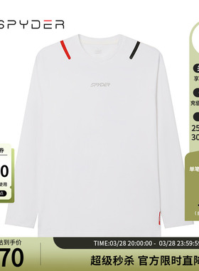 SPYDER蜘蛛秋冬男TRAINING休闲时尚运动针织长袖U领T恤24CR423M