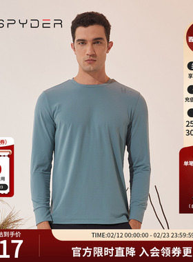 SPYDER新品男子TRAINING秋冬弹力修身T恤长袖保暖内搭23MF425M