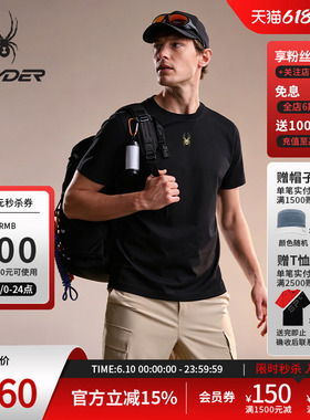 SPYDER蜘蛛春夏男子URBAN LIFE舒适休闲印花圆领短袖T恤24ES481M