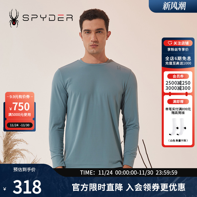 SPYDERT恤长袖男士圆领