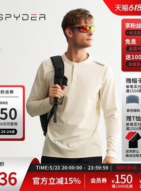 SPYDER蜘蛛秋冬男MOUNTAIN LIFE柔软舒适休闲长袖圆领T恤24CF435M