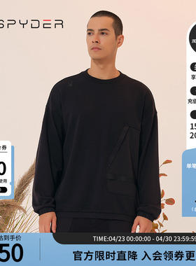 SPYDER蜘蛛秋冬男子SKI LIFE舒适时尚休闲圆领卫衣上衣23CF317M