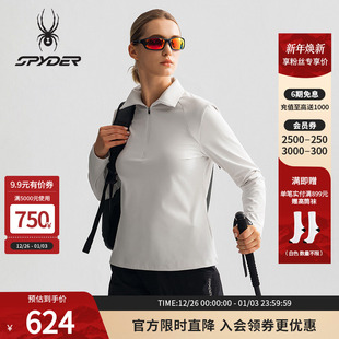SPYDER蜘蛛春夏女子HIKING运动透气打底衫 T恤25CS440W 半开襟长袖