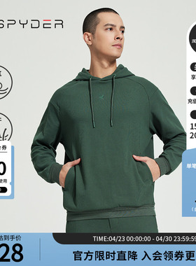 SPYDER蜘蛛春秋男子SKI LIFE日常休闲运动连帽套头衫卫衣24CS317M