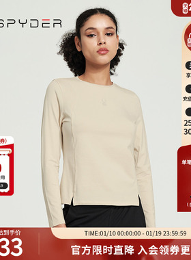 SPYDER新品女子SKI LIFE运动长袖T恤休闲圆领套头衫24CS402W