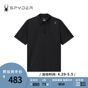 T恤24MS483M 短袖 男子TRAINING春夏休闲商务翻领POLO衫 SPYDER新品