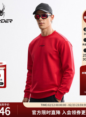 SPYDER蜘蛛秋冬男透气吸湿排汗户外运动休闲圆领套头卫衣25MF313M
