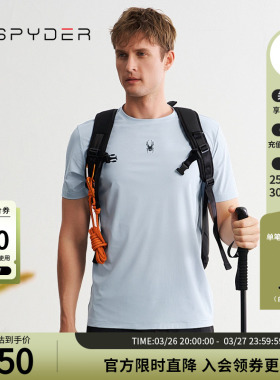 SPYDER蜘蛛春夏男子TRAINING透气户外休闲运动短袖T恤24ES471M