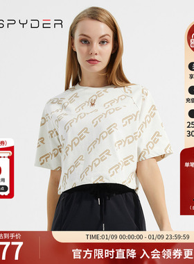 SPYDER蜘蛛女子圆领宽松抽绳镂空356 STYLE短袖T恤23CS438W