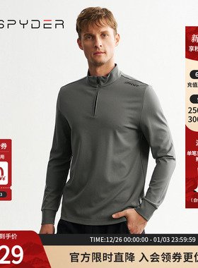 SPYDER蜘蛛秋冬男MOUNTAIN LIFE运动休闲亲肤百搭长袖T恤24MF417M