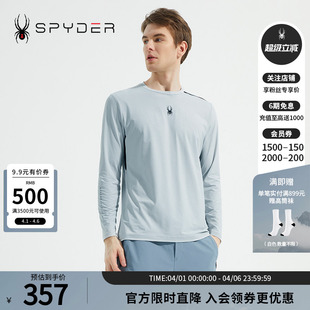 SPYDER蜘蛛男子圆领套头拼接TRAINING T恤23CS425M 长袖