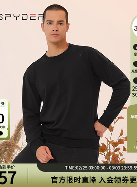 SPYDER新品男子户外休闲加绒卫衣SKI LIFE秋冬圆领上衣23MR315M