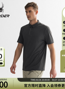 SPYDER蜘蛛春夏男子TRAINING凉感户外休闲运动短袖POLO衫25ES461M