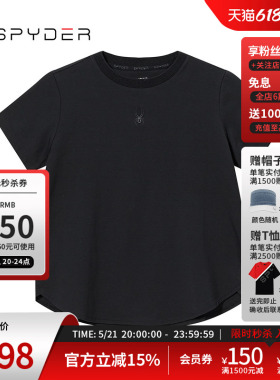 SPYDER蜘蛛春夏女子URBAN LIFE休闲运动舒适短袖圆领T恤24CS414W