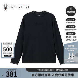 SPYDER蜘蛛春秋男SKI T恤打底上衣24CS425M LIFE透气休闲圆领长袖