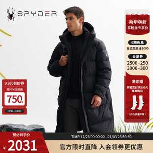 SPYDER蜘蛛秋冬男子MOUNTAIN 连帽羽绒服24CF215M LIFE保暖中长款