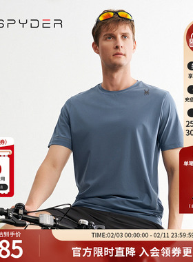 SPYDER夏季新品男子TRAINING透气户外休闲运动短袖T恤24MS455M