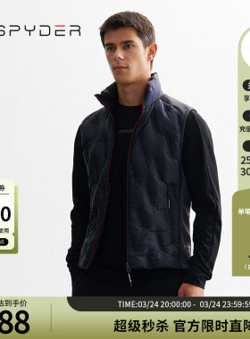 【REEBOK联名】SPYDER蜘蛛秋冬男MOUNTAIN LIFE羽绒背心24XF251M