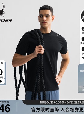 SPYDER蜘蛛春夏男TRAINING吸湿速干凉感运动圆领短袖T恤25MS415M